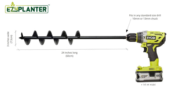 Auger Drill Bunnings Garden Drill SUTTON 50 X 450mm 7/16-Hex